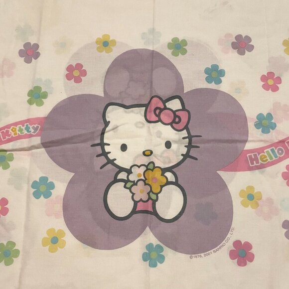 Vintage 2001 Hello Kitty Pillowcase 29 x 20 Inch - Picture 2 of 16